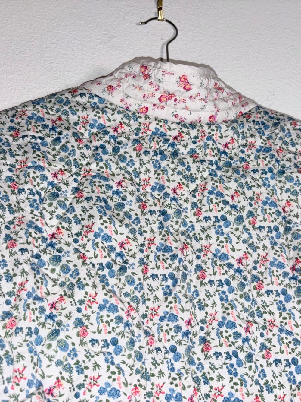 Blank NYC Quilted Floral Patchwork Puffer Jacket - Pink & Blue - Picture 8 of 9